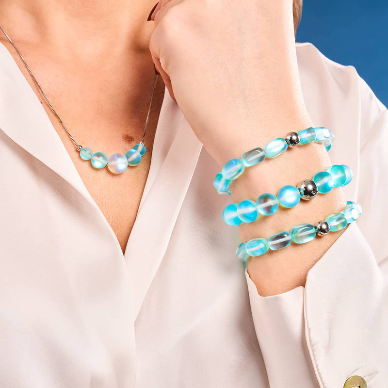 Aquamarin | Silber | Meerjungfrau Glas Statement Armband