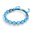 Blau | Aquamarin | Silber | Meerjungfrau Glas Charmballa Armband
