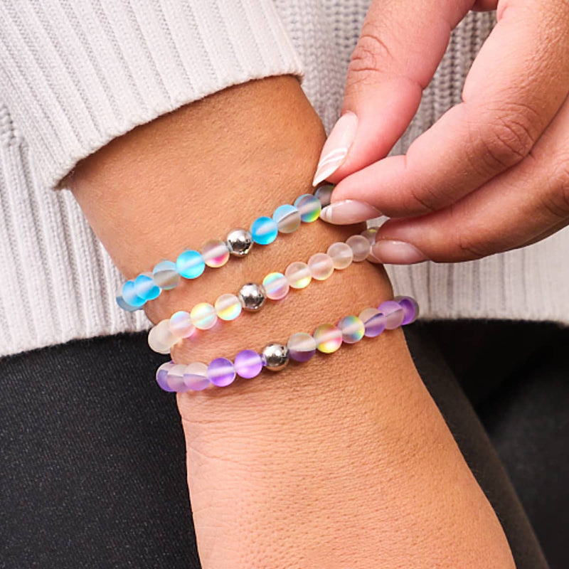 Blaue Limonade | Silber | Meerjungfrau Glasperlenarmband