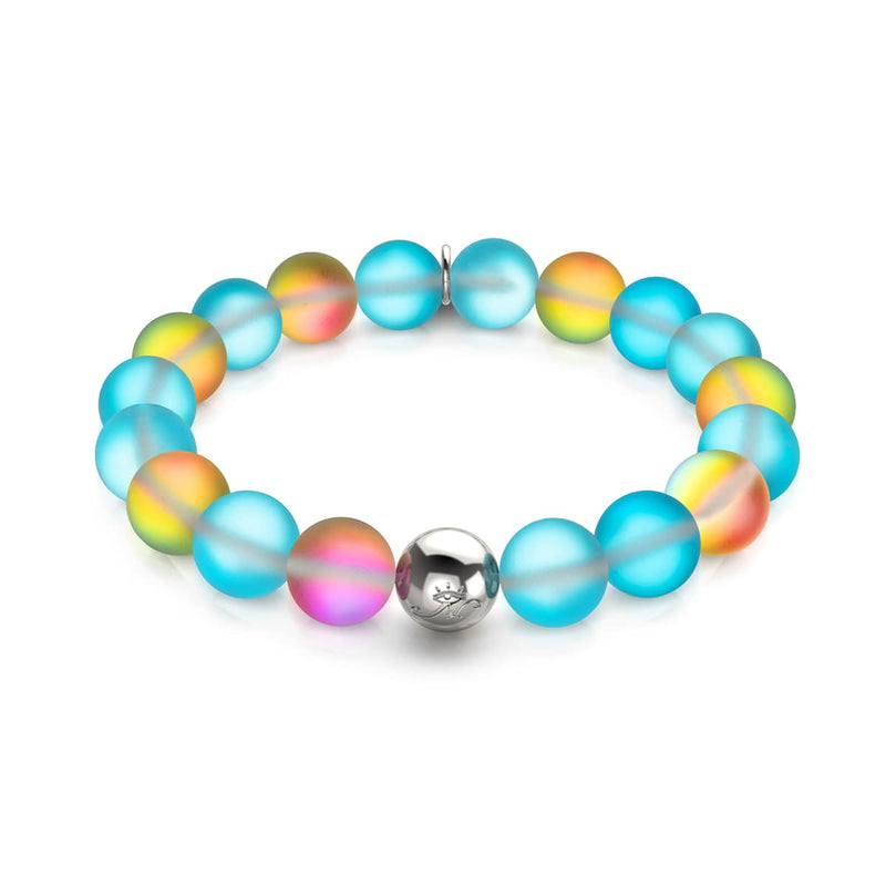 Blaue Limonade | Silber | Meerjungfrau Glas Statement Armband