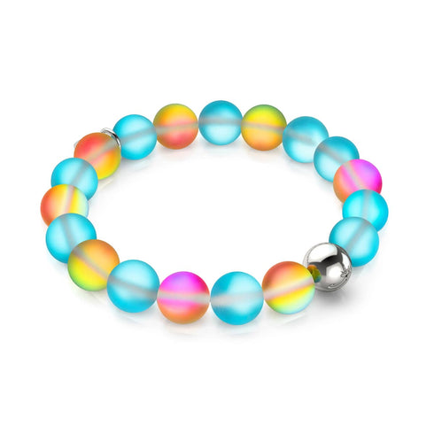Blaue Limonade | Silber | Meerjungfrau Glas Statement Armband