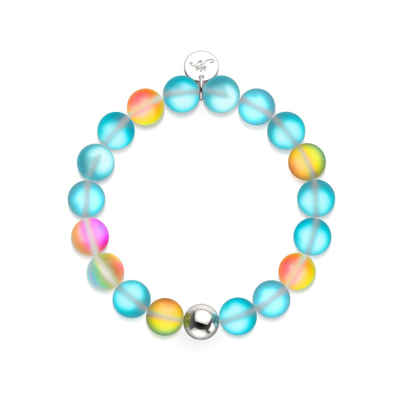 Blaue Limonade | Silber | Meerjungfrau Glas Statement Armband