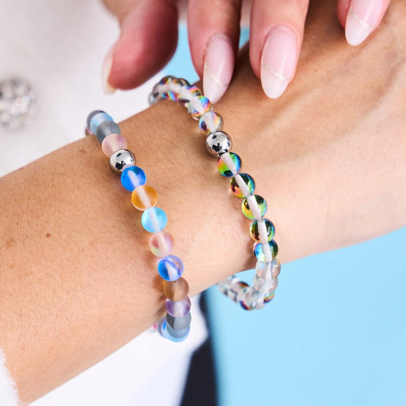 Kaugummi | Silber | Meerjungfrau Glasperlenarmband