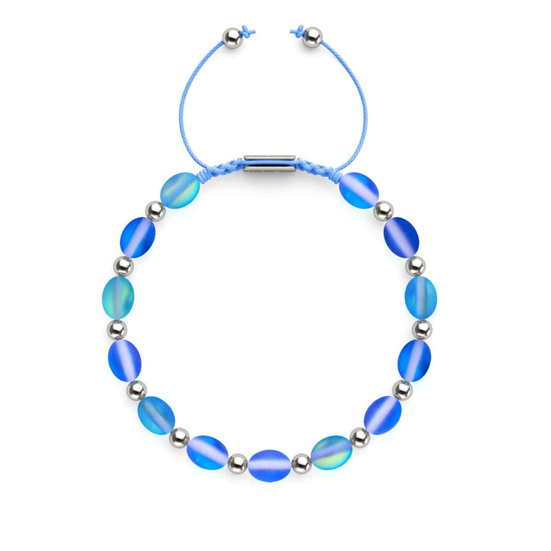 Elektrischer Saphir | Meerjungfrau Glas Ozean Ei Armband
