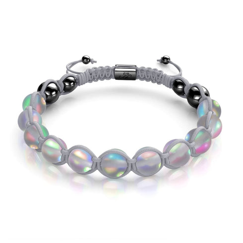 Grau | Rotguss | Meerjungfrau Glas Charmballa Armband