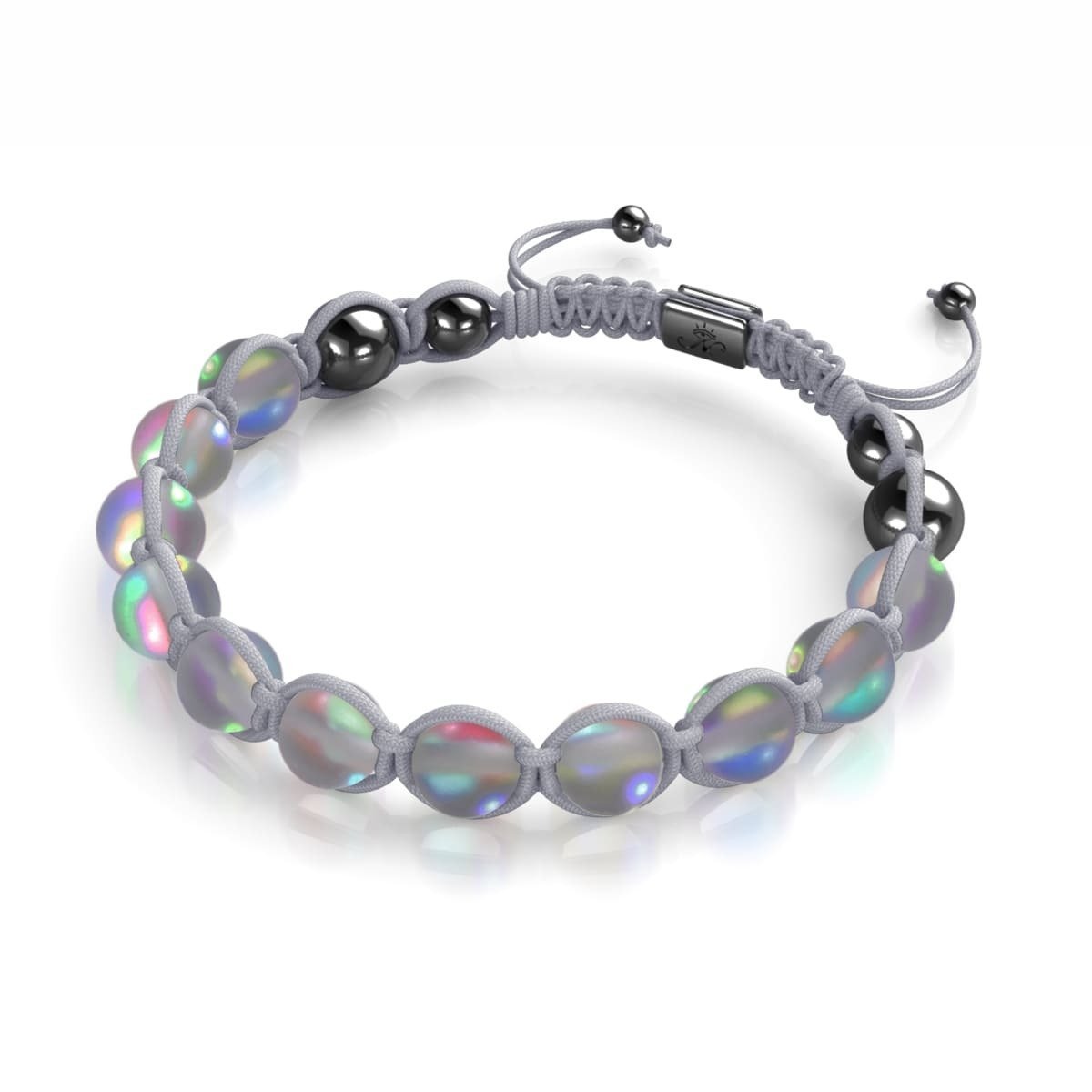 Grau | Rotguss | Meerjungfrau Glas Charmballa Armband