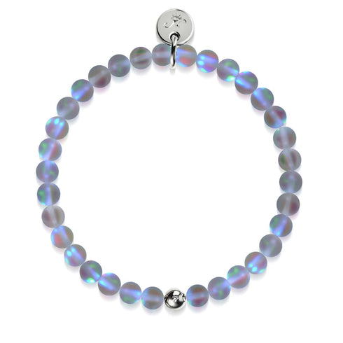 Grau | Silber | Meerjungfrau Glasperlenarmband