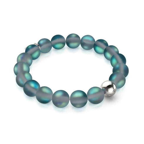 Grau | Silber | Meerjungfrau Glas Statement Armband