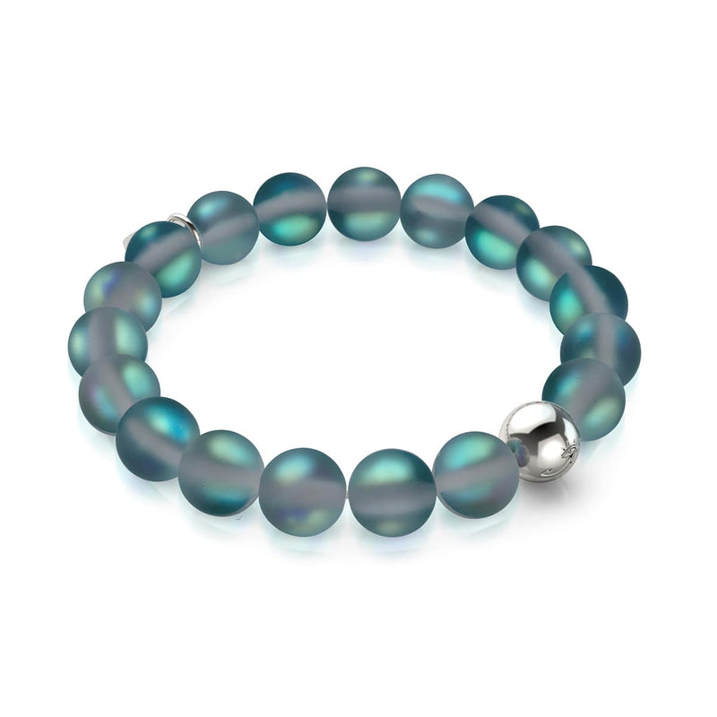 Grau | Silber | Meerjungfrau Glas Statement Armband