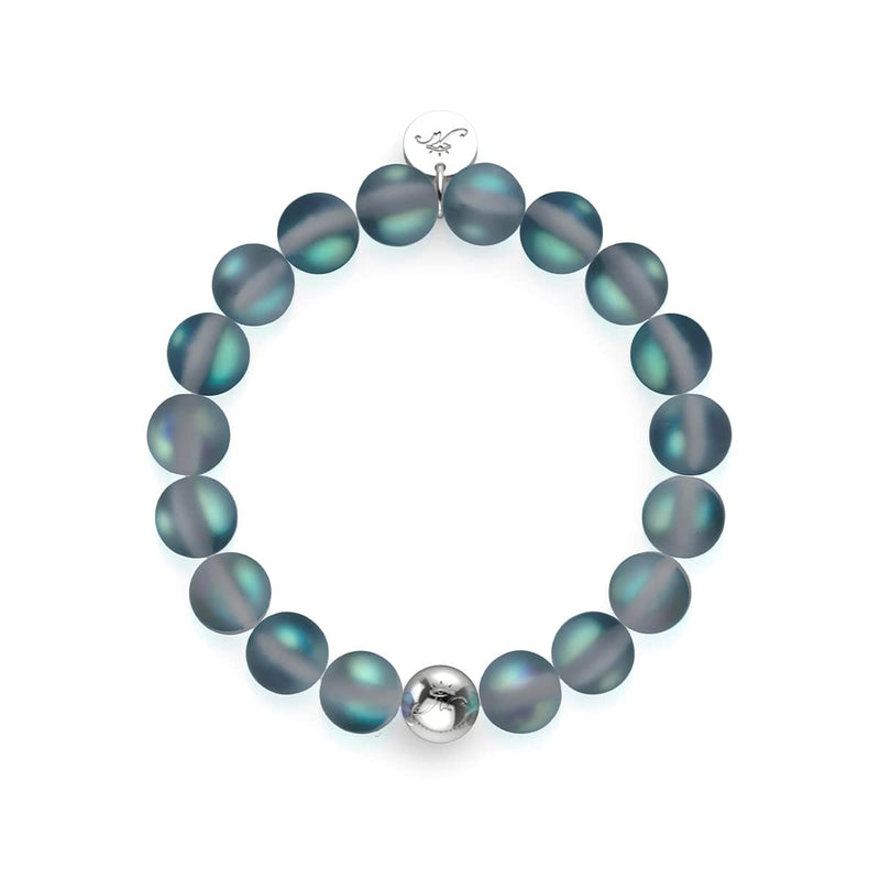 Grau | Silber | Meerjungfrau Glas Statement Armband