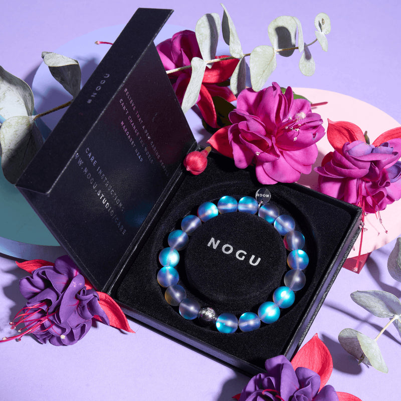 Grau | Silber | Meerjungfrau Glas Statement Armband