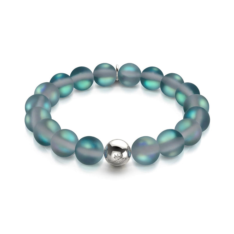 Grau | Silber | Meerjungfrau Glas Statement Armband