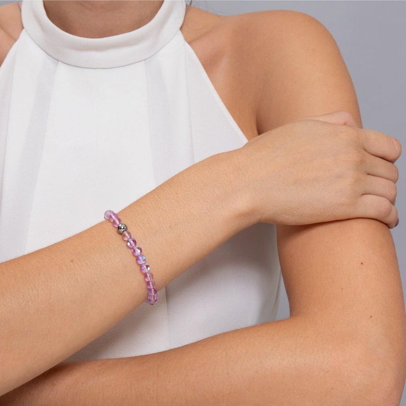 Lavendel | Silber | Meerjungfrau Glasperlenarmband