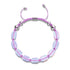 Lavendel | Silber | Meerjungfrau Glaskiesel Makramee Armband