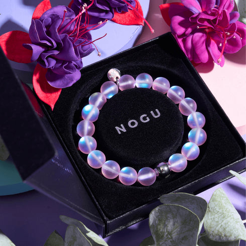 Lavendel | Silber | Meerjungfrau Glas Statement Armband