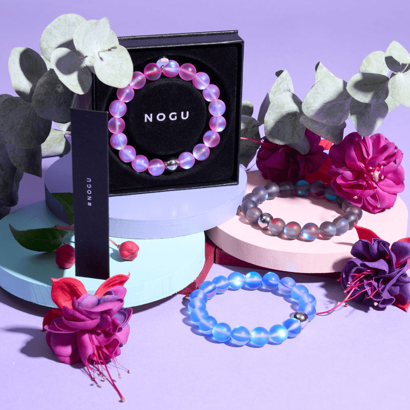 Lavendel | Silber | Meerjungfrau Glas Statement Armband