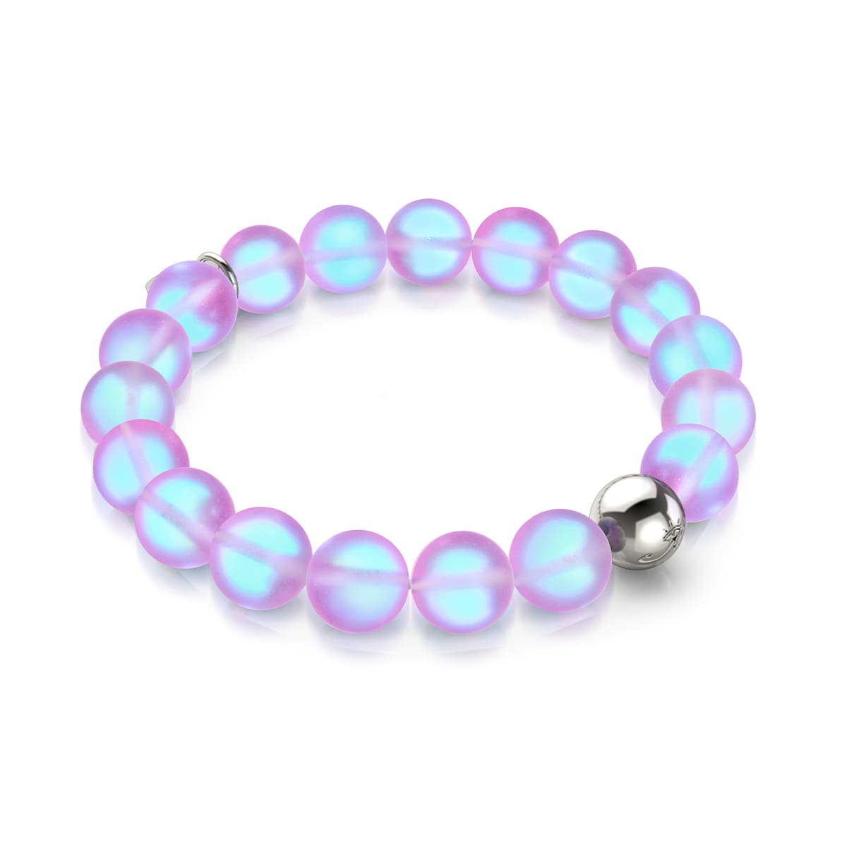 Lavendel | Silber | Meerjungfrau Glas Statement Armband