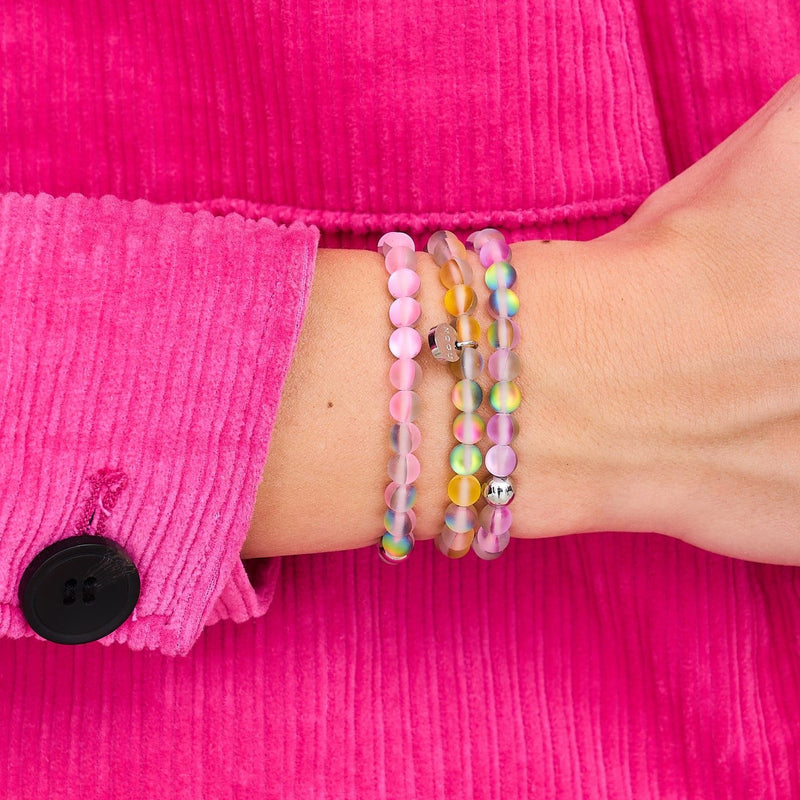 Limonade | Silber | Meerjungfrau Glasperlenarmband