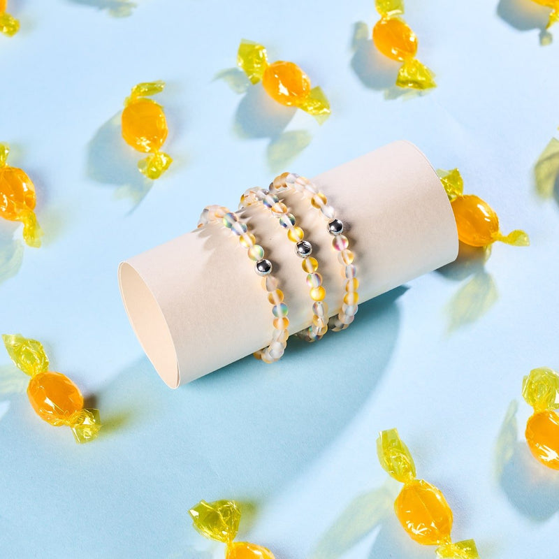 Limonade | Silber | Meerjungfrau Glasperlenarmband