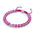 Magenta | Silber | Meerjungfrau Glas Makramee Perlen Armband