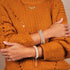 Pfirsich | 925 Sterling Gold Vermeil | Meerjungfrau Glasperlenarmband