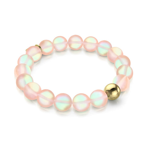 Pfirsich | Gold | Meerjungfrau Glas Statement Armband