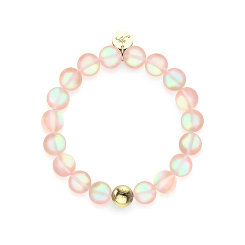 Pfirsich | Gold | Meerjungfrau Glas Statement Armband