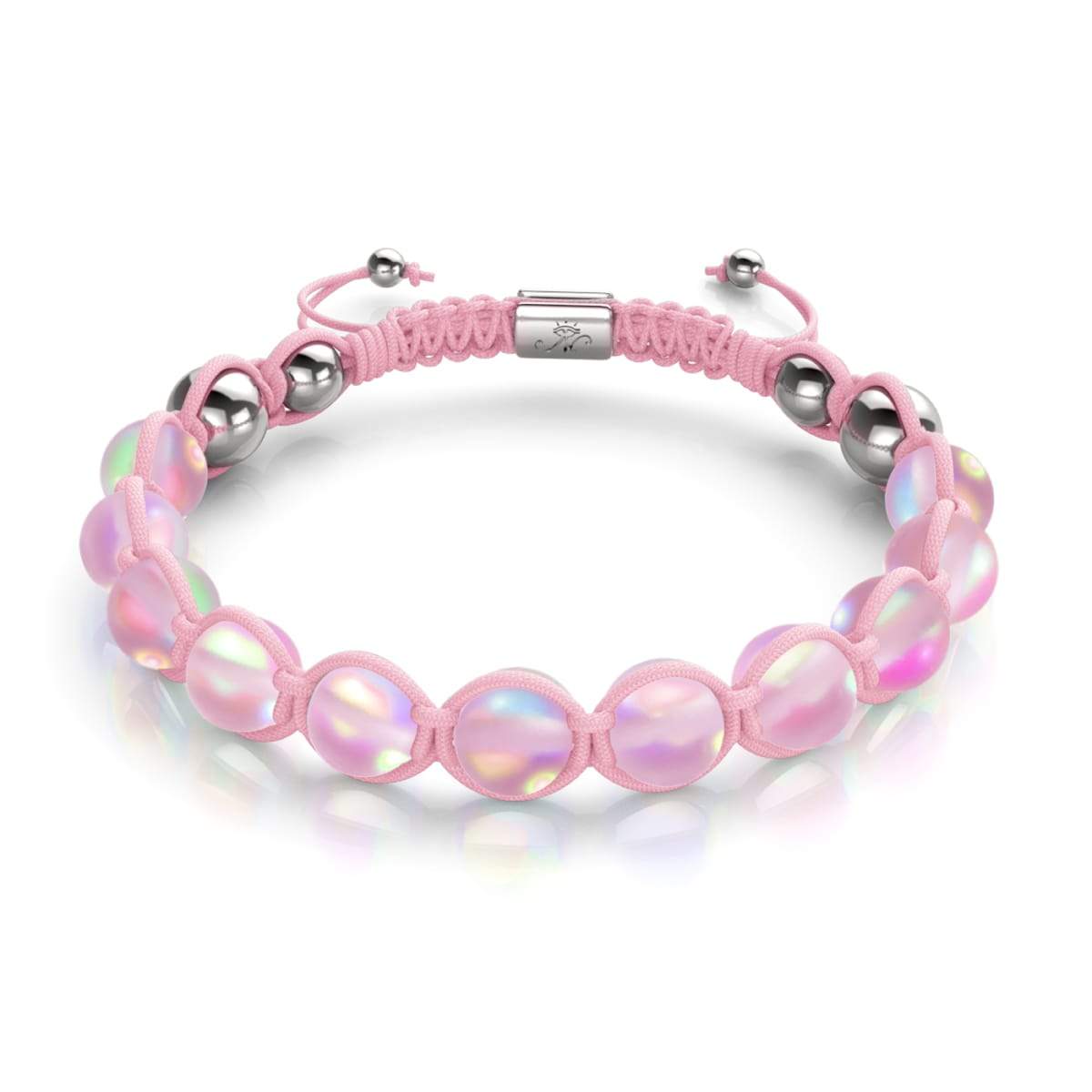 Rosa | Silber | Meerjungfrau Glas Charmballa Armband