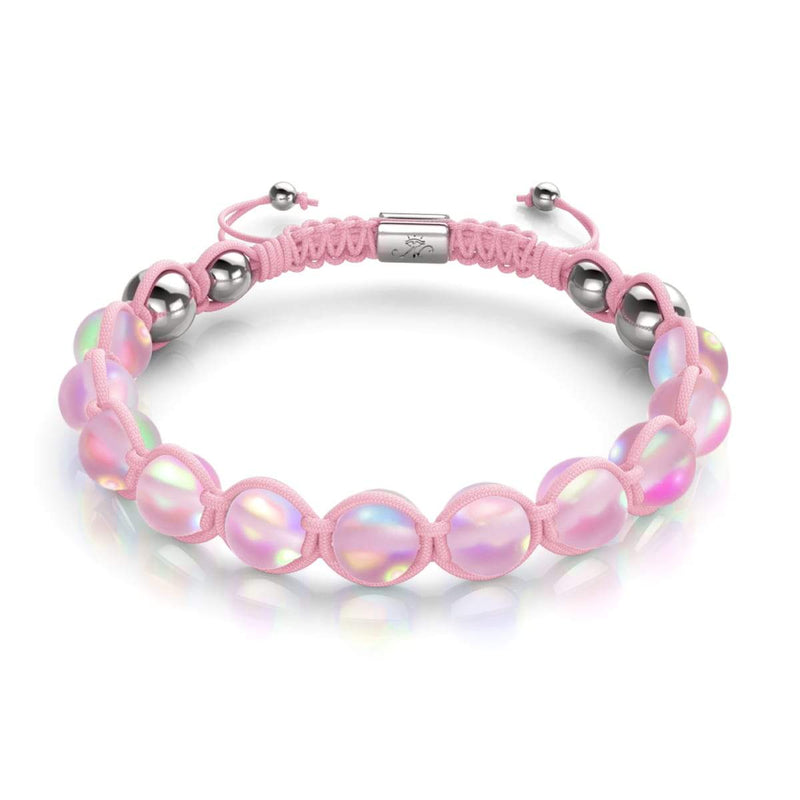 Rosa | Silber | Meerjungfrau Glas Charmballa Armband
