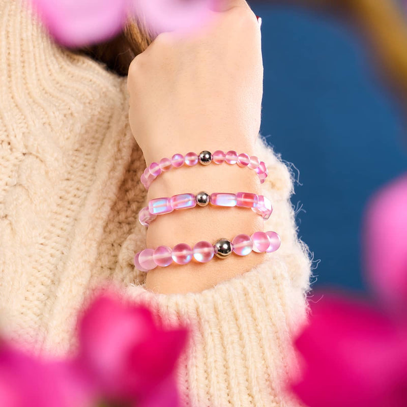 Rosa | Silber | Meerjungfrau Glas Statement Armband