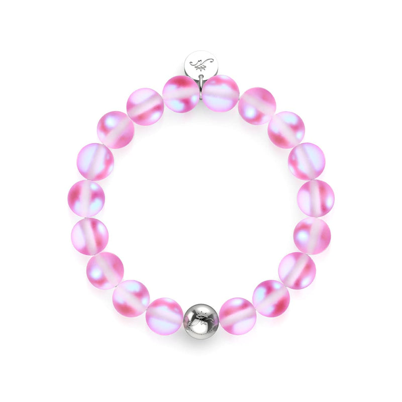 Rosa | Silber | Meerjungfrau Glas Statement Armband