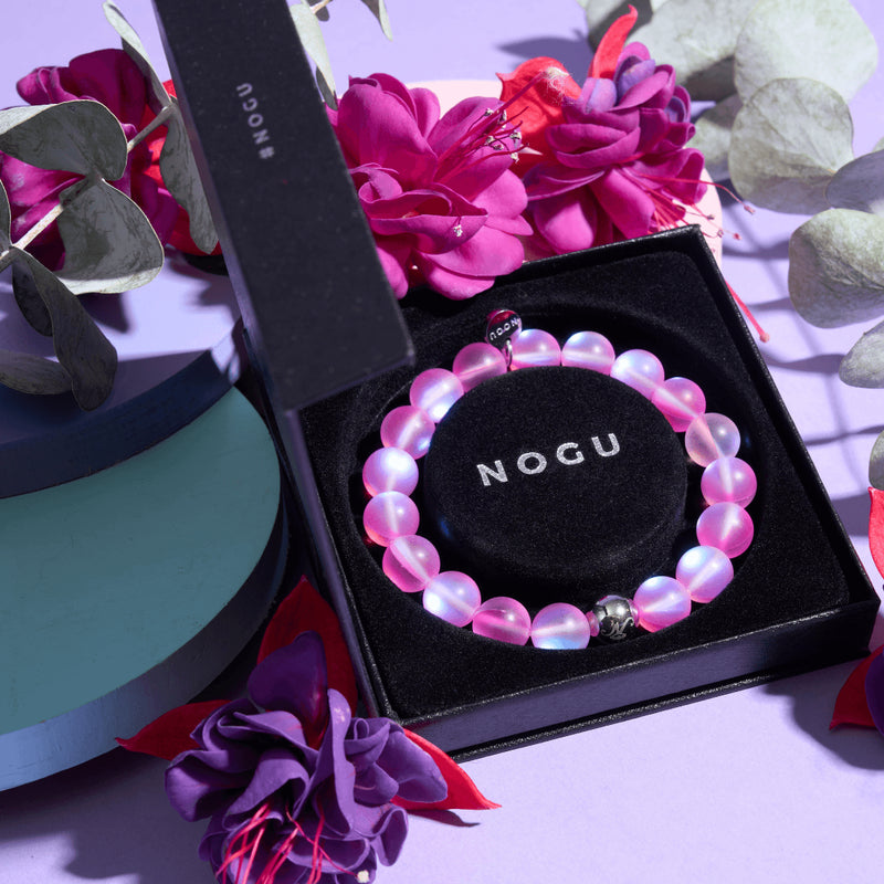 Rosa | Silber | Meerjungfrau Glas Statement Armband