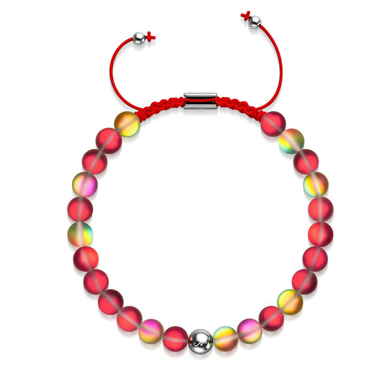 Granatapfel-Meerjungfrau-Glas x Rotes Schnurarmband