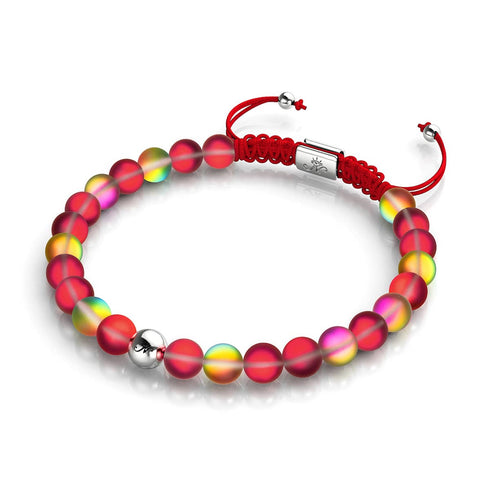 Granatapfel-Meerjungfrau-Glas x Rotes Schnurarmband