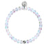 Regenbogenweiß | Silber | Meerjungfrau Glasperlenarmband