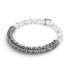 Regenbogenweiß | Silber | Meerjungfrauenglas x Links of Love Armband