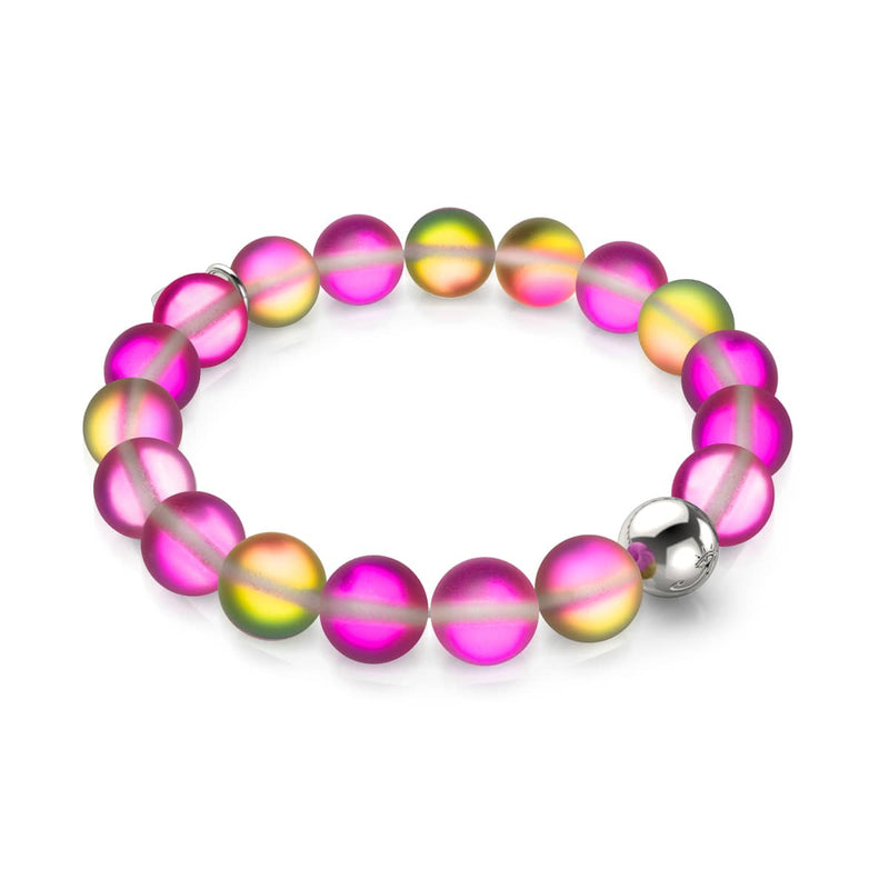 Rosenblütenblatt | Silber | Meerjungfrau Glas Statement Armband