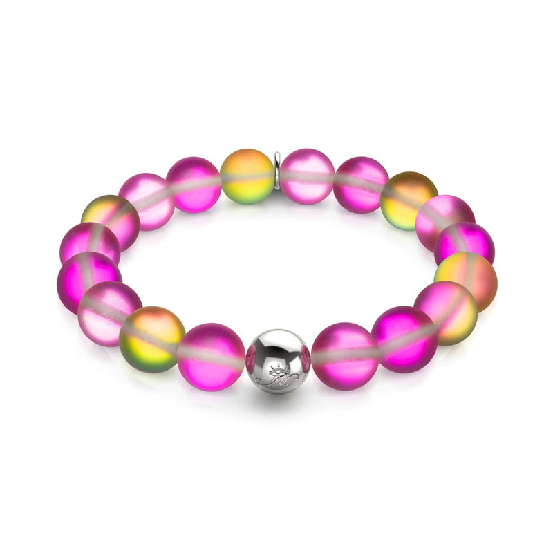 Rosenblütenblatt | Silber | Meerjungfrau Glas Statement Armband