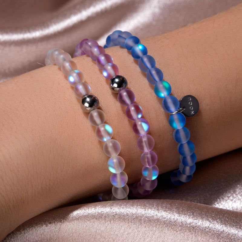 Saphir | Silber | Meerjungfrau Glasperlenarmband