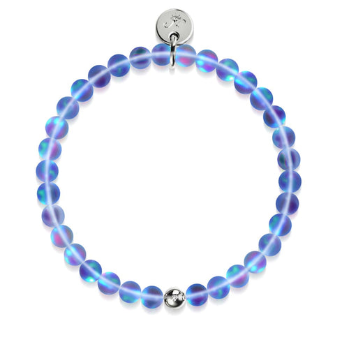 Saphir | Silber | Meerjungfrau Glasperlenarmband