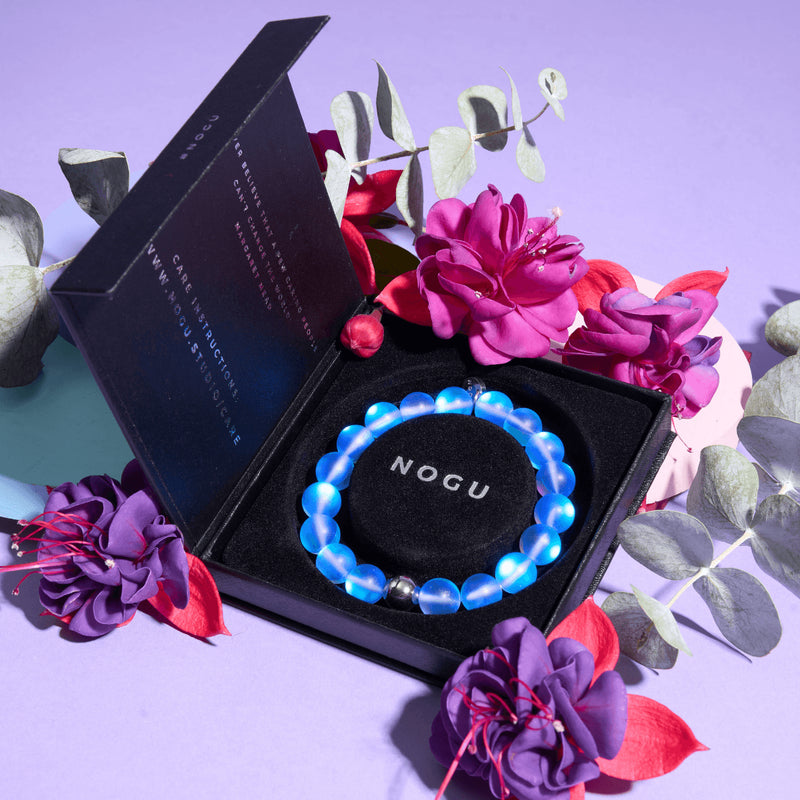 Saphir | Silber | Meerjungfrau Glas Statement Armband