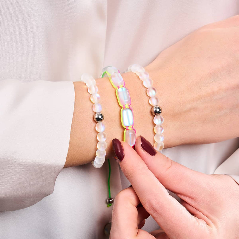 Spektrum | Meerjungfrau Glaskiesel Makramee Armband