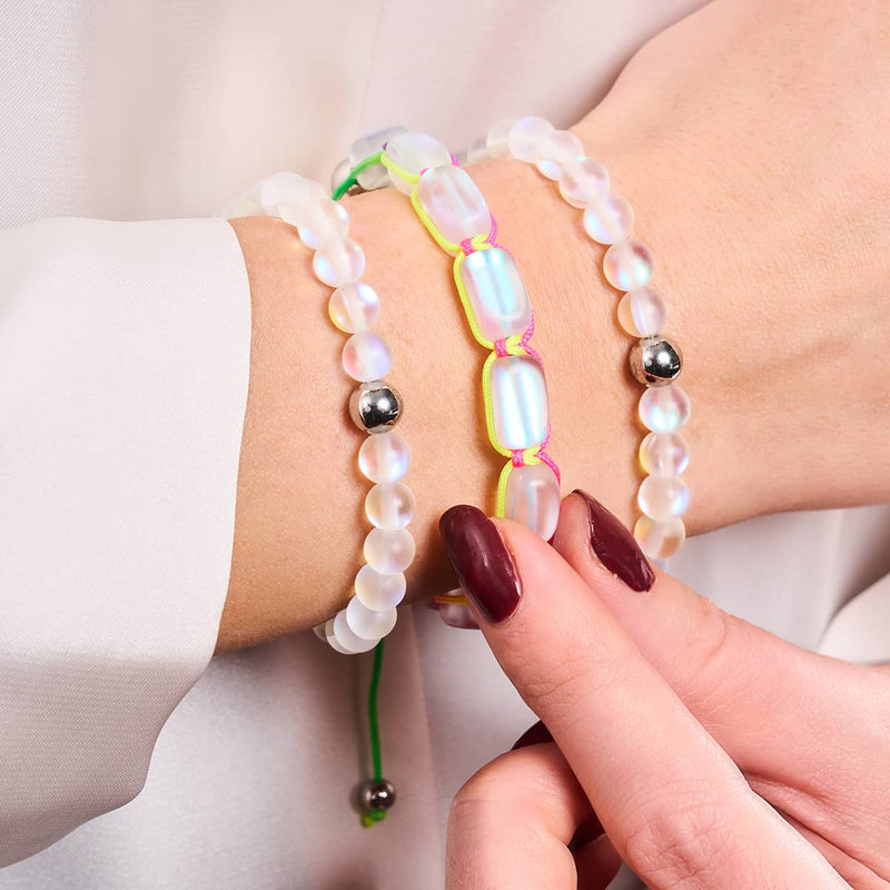 Spektrum | Meerjungfrau Glaskiesel Makramee Armband