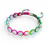 Spektrum | Regenbogenweiß | Silber | Meerjungfrau Glas Charmballa Armband