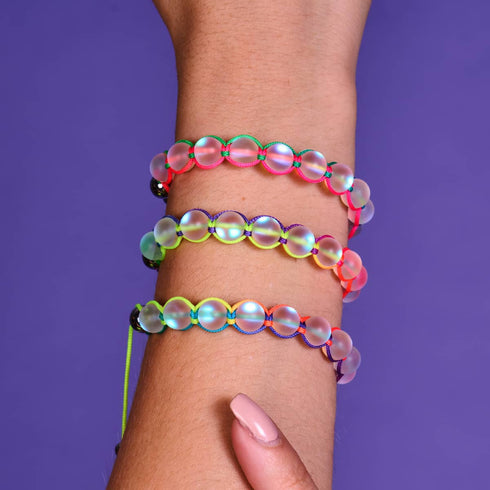 Spektrum | Regenbogenweiß | Silber | Meerjungfrau Glas Charmballa Armband