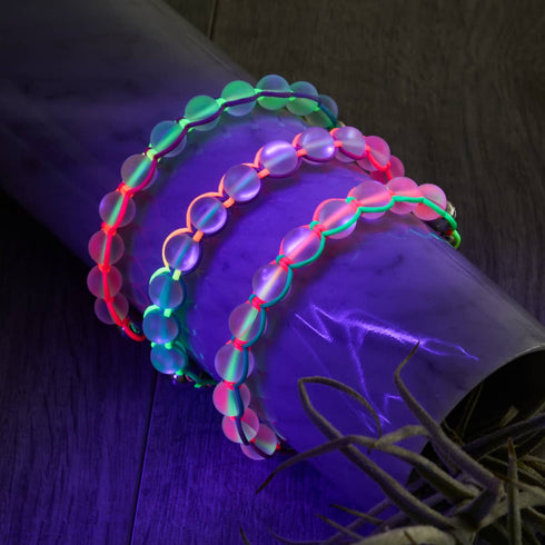 Spektrum | Regenbogenweiß | Silber | Meerjungfrau Glas Charmballa Armband