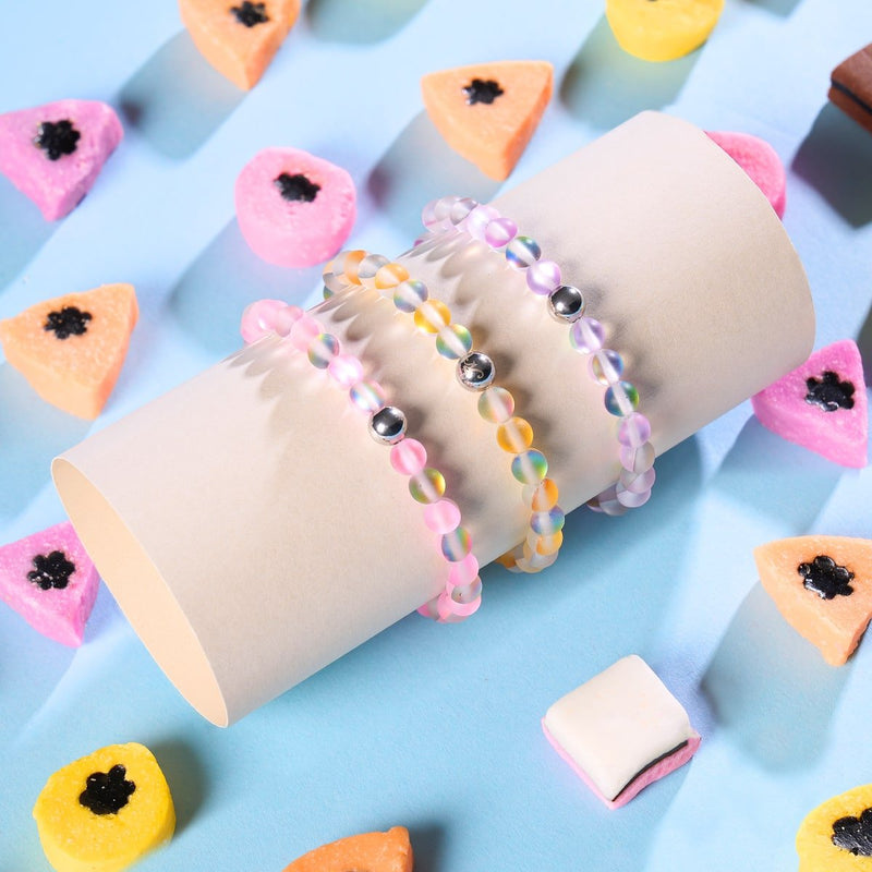 Einhorn Lila | Silber | Meerjungfrau Glasperlenarmband