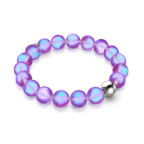 Violett | Silber | Meerjungfrau Glas Statement Armband