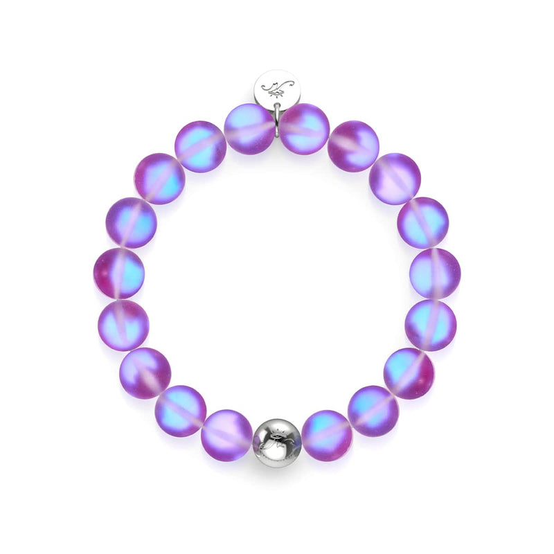 Violett | Silber | Meerjungfrau Glas Statement Armband