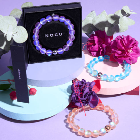 Violett | Silber | Meerjungfrau Glas Statement Armband
